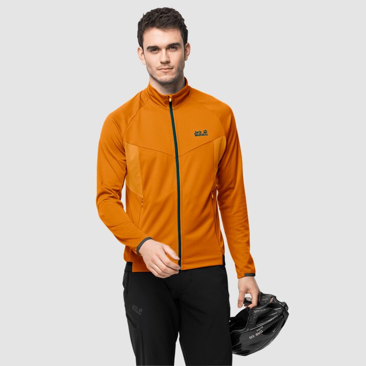 Chamarra Ciclismo Jack Wolfskin Gradient Hombre Naranjas Mexico-2319481